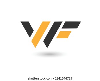 WF letter vector logo design. W logo. F letter. WF logo. Creative. lettering design. premium