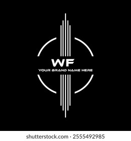 WF logo design, WF simple and modern logo. WF luxurious alphabet design