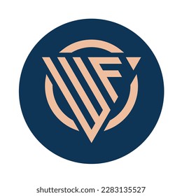 WF modern initial monogram logo design vector. It will be suitable for which company or brand name start those initial.