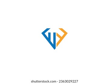 WF diseño de logotipo moderno plantilla de icono vectorial con fondo blanco