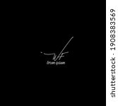 WF w f Initial handwriting creative fashion elegant design logo Sign Symbol template vector icon