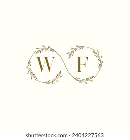 WF wedding infinity in elegant monogram with high quality professional design that will print well
