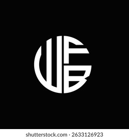 WFB logo WFB icon WFB monogram WFB letter minimalist Circle flat Unique modern abstract logo design.
