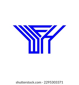 WFH letter logo creative design with vector graphic, WFH simple and modern logo.
