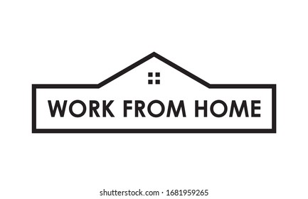 WFH Work From Home Logo Design