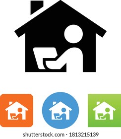 WFH Work From Home Vector Icon