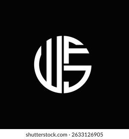 Logotipo WFJ ícone WFJ monograma WFJ letra WFJ minimalista Círculo plano Design de logotipo abstrato moderno exclusivo.

