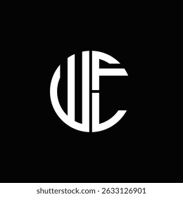 WFL Logo WFL Symbol WFL Monogramm WFL Buchstaben minimalistisch Circle flach Einzigartiges modernes abstraktes Logo Design.
