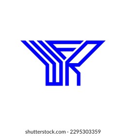 WFR letter logo creative design with vector graphic, WFR simple and modern logo.
