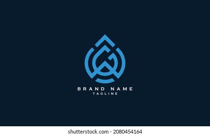 WG, GW, Abstract initial monogram letter alphabet logo design