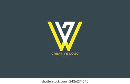 WG GW Abstract initial monogram letter alphabet logo design
