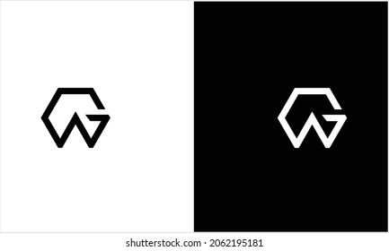 WG ,GW Abstract Letters Logo monogram