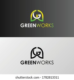WG GW initial based Alphabet icon logo.