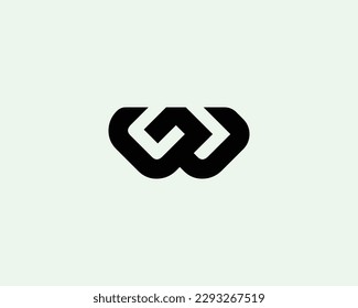 Plantilla vectorial de diseño de logotipo GW WG