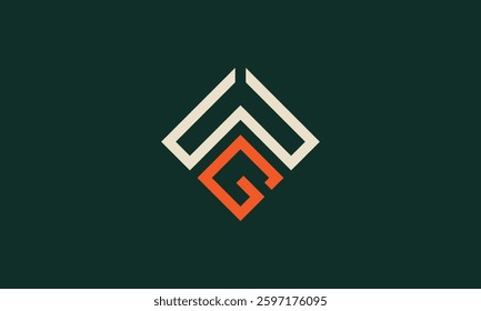WG or GW monogram logo design