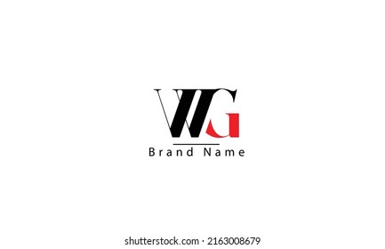 WG GW W G abstract vector logo monogram template