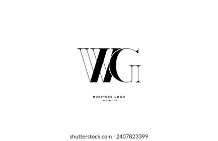 WG, GW, W, G, Abstract Letters Logo Design