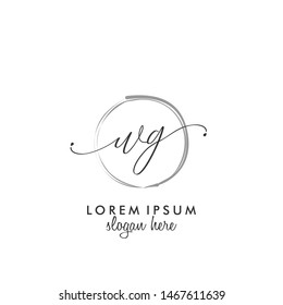 WG Initial beauty monogram logo vector