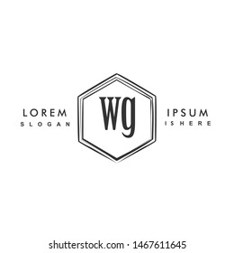 WG Initial beauty monogram logo vector