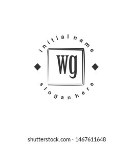 WG Initial beauty monogram logo vector