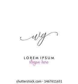 WG Initial beauty monogram logo vector
