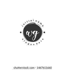 WG Initial beauty monogram logo vector