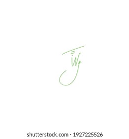 Wg initial isolated black handwritten logo