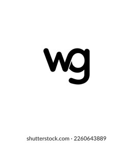 logotipo de monograma de letra inicial de wg