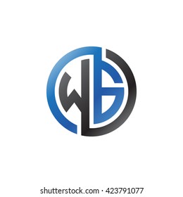 WG initial letters looping linked circle logo blue black