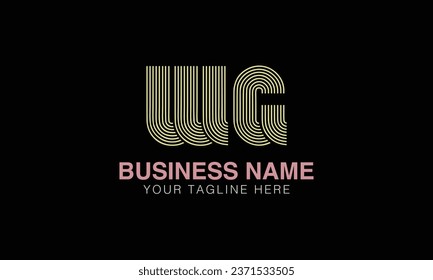 WG initial logo | initial based abstract modern minimal creative logo, vector template image. luxury logotype , real estate homie . typography . initials 