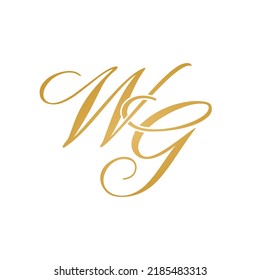 WG initial logo design vector stock