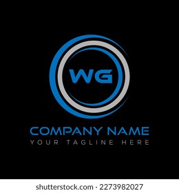 Diseño creativo del logotipo de la letra WG. Diseño único de WG.
