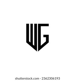 WG letter logo design with white background in illustrator. Vector logo, calligraphy designs for logo, Poster, Invitation, etc.