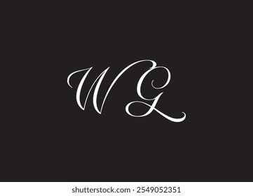 WG letter logo and initial logo design