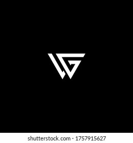 wg letter vector logo abstract