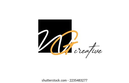 WG letters creative modern font logo design