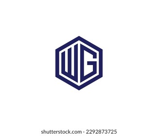 plantilla vectorial de diseño de logotipo WG