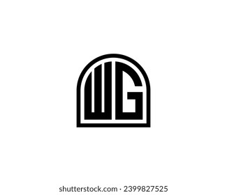 plantilla vectorial de diseño de logotipo WG