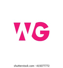 WG Logo. Vector Graphic Branding Letter Element. White Background