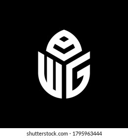 WG monogram logo with a cypress shape luxury style design template