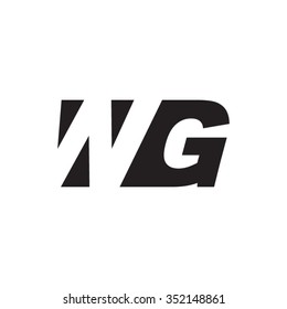 WG negative space letter logo