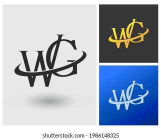 Wg Professional Logo Vector Monogram Minimalist Stock Vector (royalty 