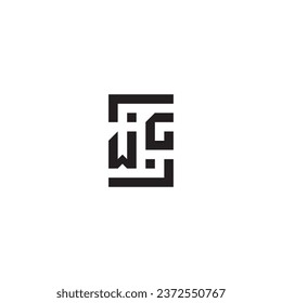 WG square concept retro logo in high quality professional design that will print well across any print media