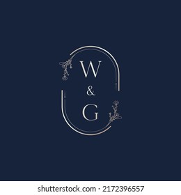 WG wedding initial logo letters in high quality professional design that will print well across any print media