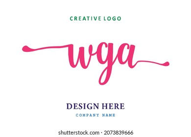 WGA lettering logo is simple, easy to understand and authoritative