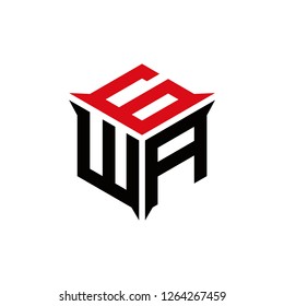 wga logo design , initial logo , geometric logo , icon , vector