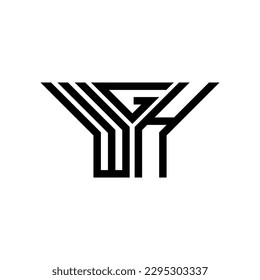 WGH letter logo creative design with vector graphic, WGH simple and modern logo.