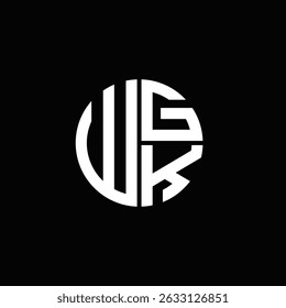 WGK-Logo WGK-Symbol WGK-Monogramm WGK-Buchstabe minimalistisch Circle flach Einzigartiges modernes abstraktes Logo-Design.

