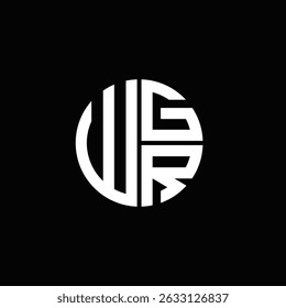 WGR logo WGR icon WGR monogram WGR letter minimalist Circle flat Unique modern abstract logo design.
