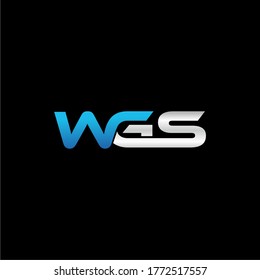 wgs letter logo design premium